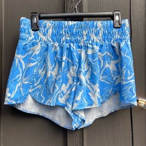Zella Blue and White Athletic Shorts